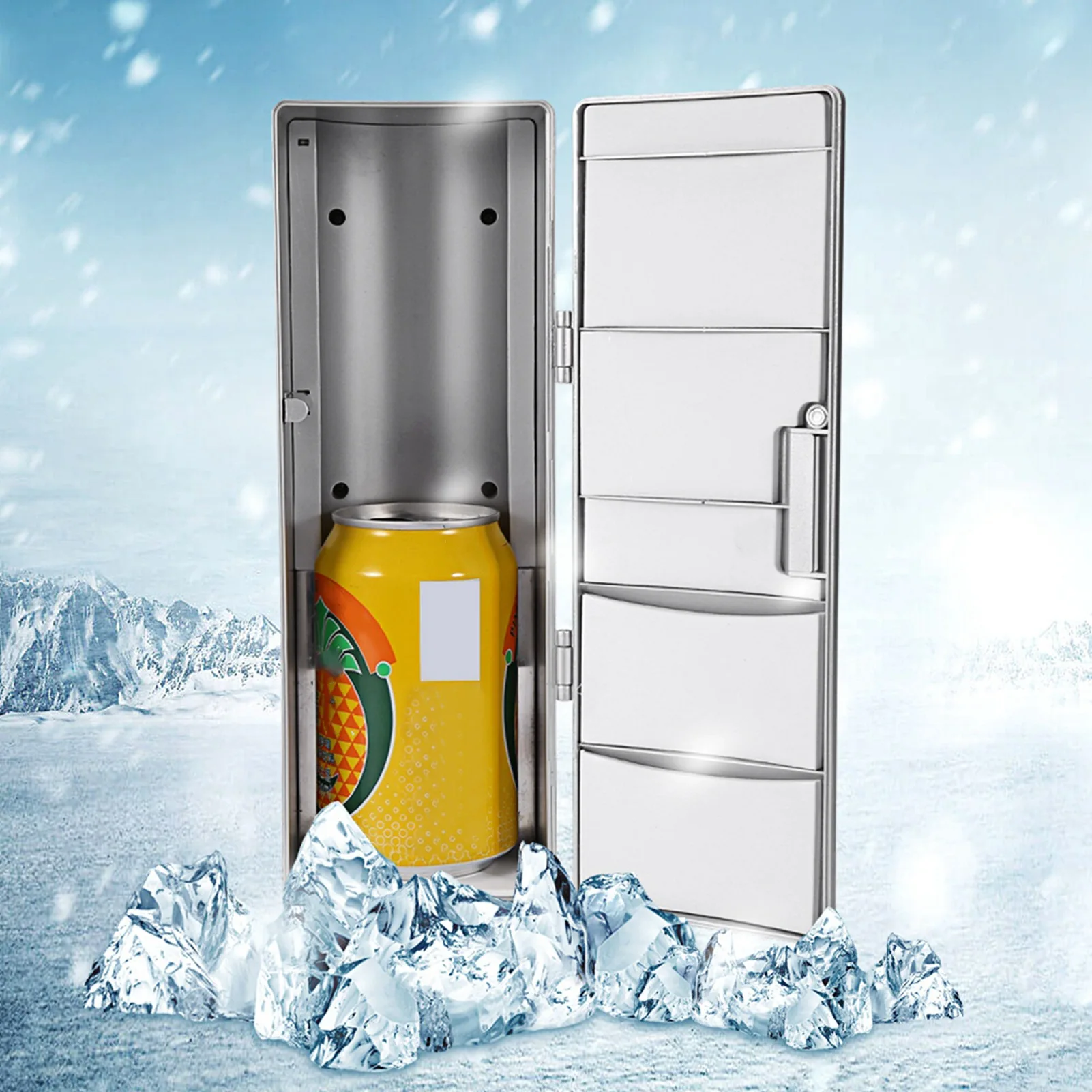 Refrigerator Mini Usb Fridge Freezer Cans Drink Beer Cooler Warmer Travel Refrigerator Icebox Car Office Use Portable