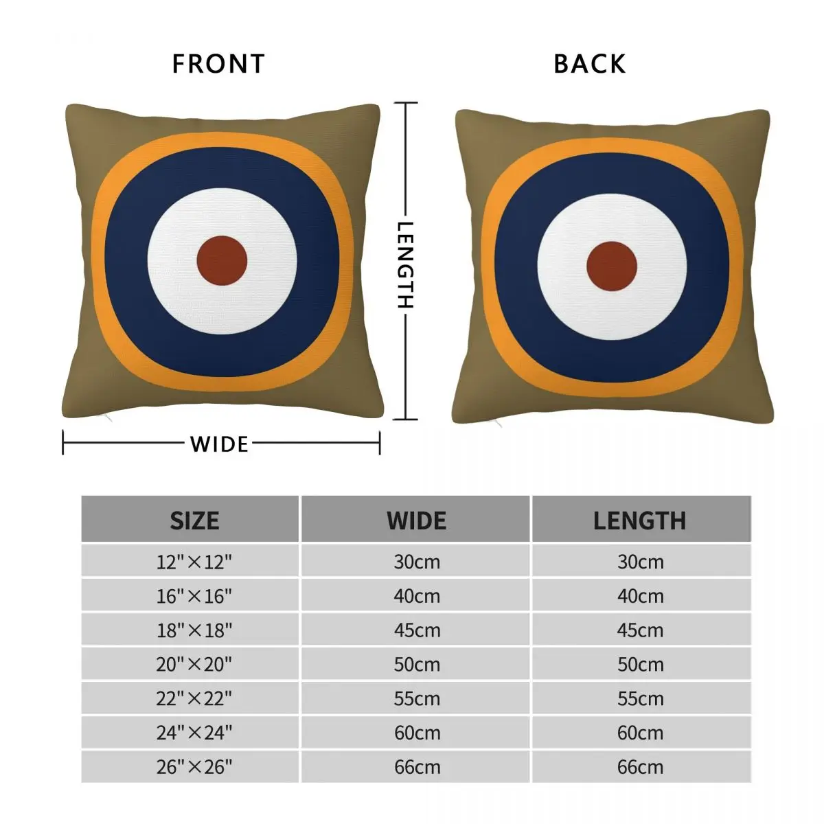 Royal Air Force Square Pillowcase Pillow Cover Polyester Cushion Decor Comfort Throw Pillow for Home Living Room