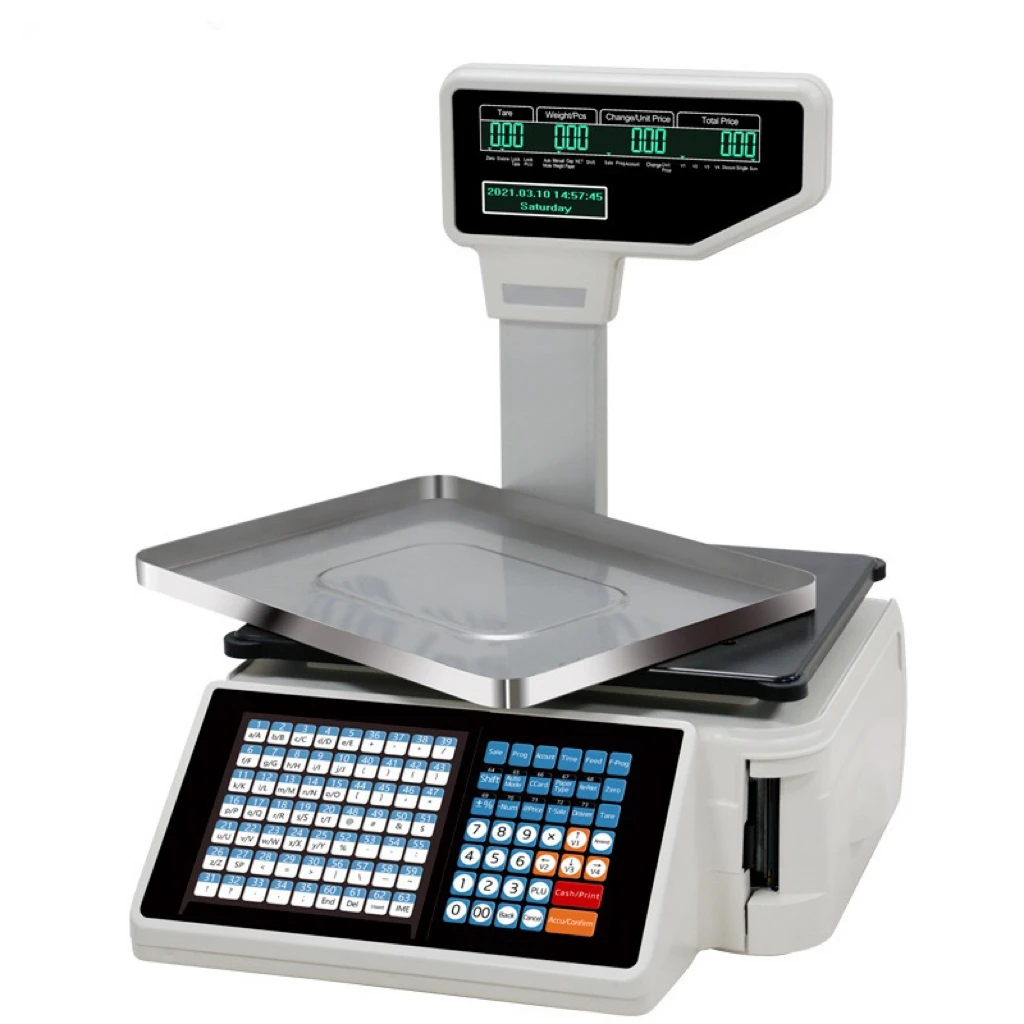 Cash Register Barcode Scale English Arabic Label Printer for Food Beverage, Confirm Language With Service Before Order