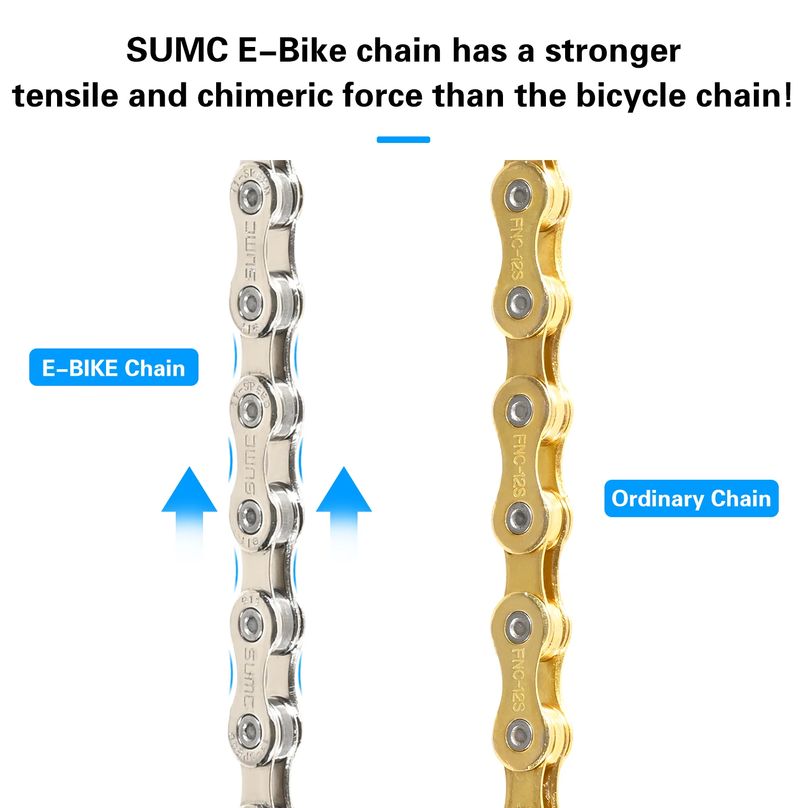 SUMC E-BiKE E8 E9 E10 E11 E12 Chain 8 9 10 11 12 Speeds 136 Links Anti-rust Electric Sport Bicycle eBike Chains Original