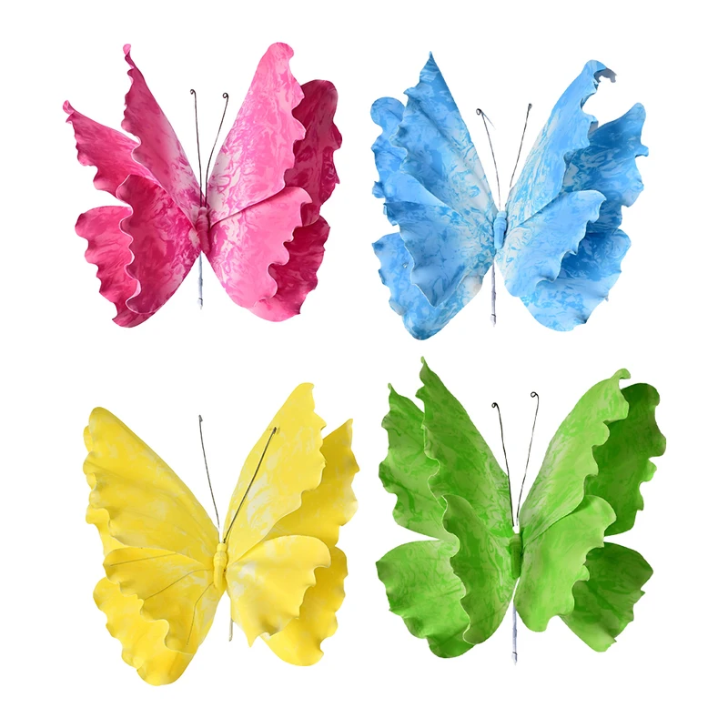 

1PCS Simulated PE Butterfly Decorations Home Window Wedding Decoration Blue Green Pink Yellow Fake Butterfly Crafts Ornaments