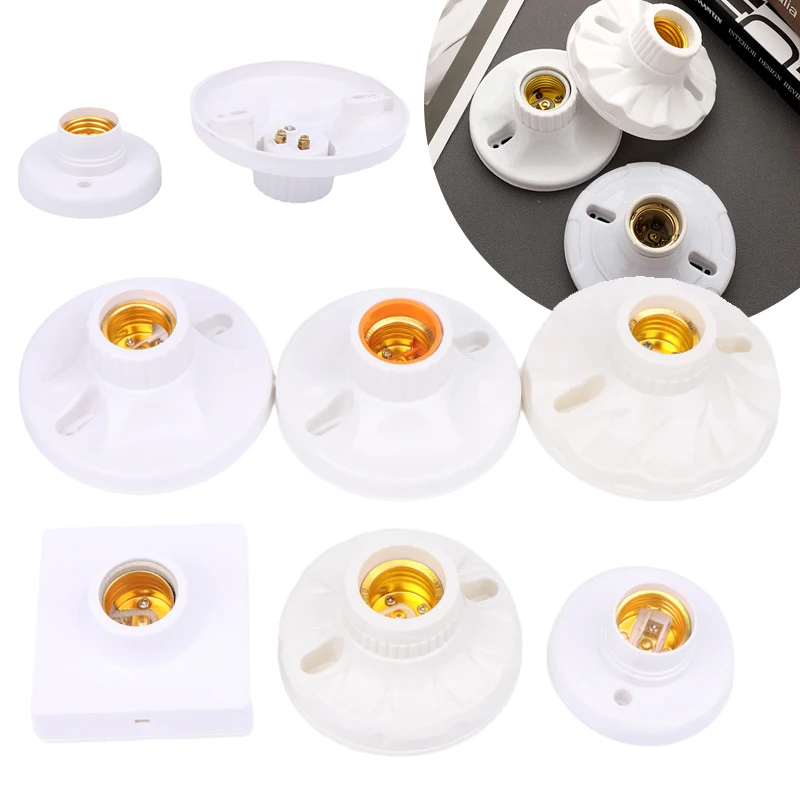Household Surface Mounted E27 Lamp Holder High-temperature Resistant Bulb Holder Ceramic Lamp Bulb Socket Lamp Base 220V