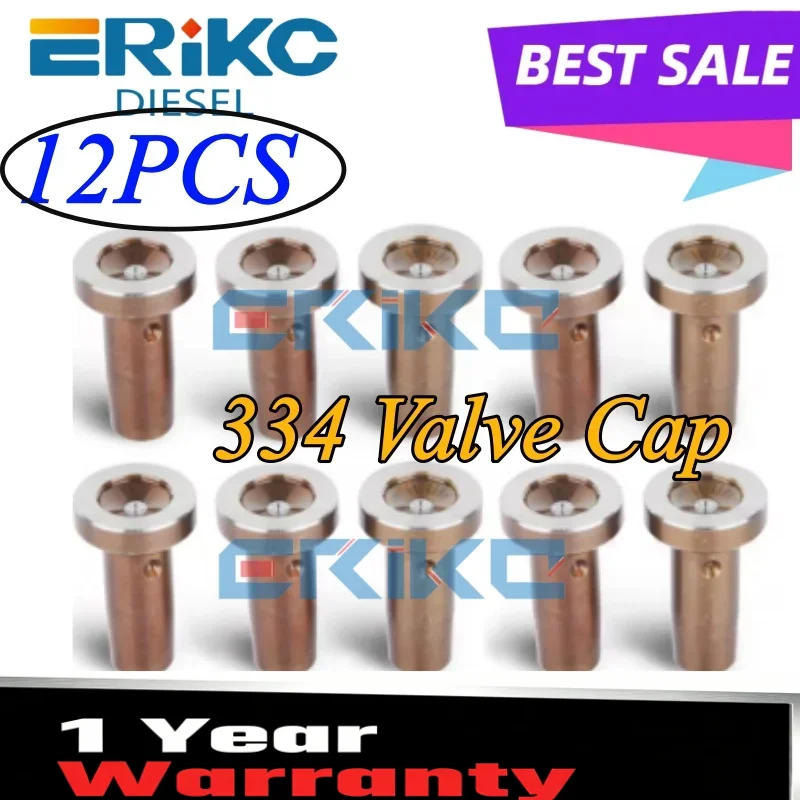 

12PCS 334 Injector Control Valve Cap F00VC01334 Valve Head Seat Nut F 00V C01 334 for Bosch 0445110 Series High Quality