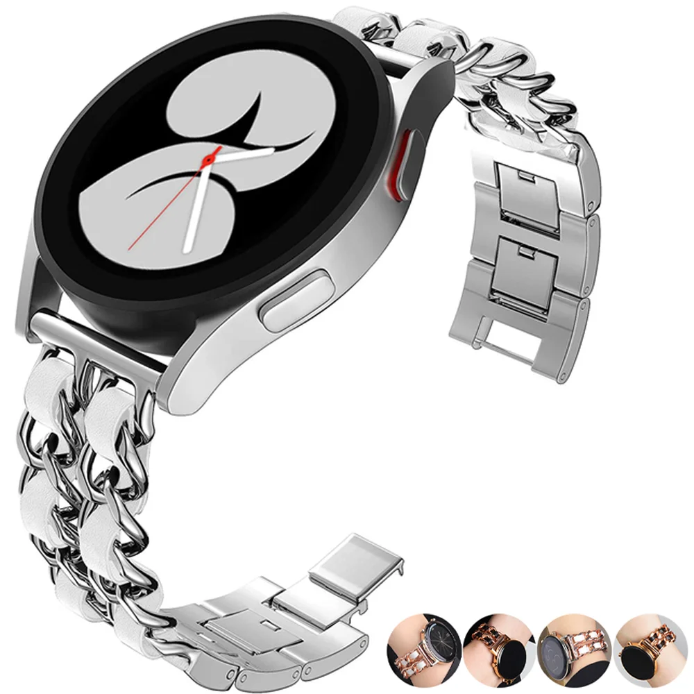 20mm 22mm Band for Samsung Galaxy Watch 6 classic 43mm 47mm stainless steel active 2 Metal correa Galaxy watch 5 Pro 45mm Strap