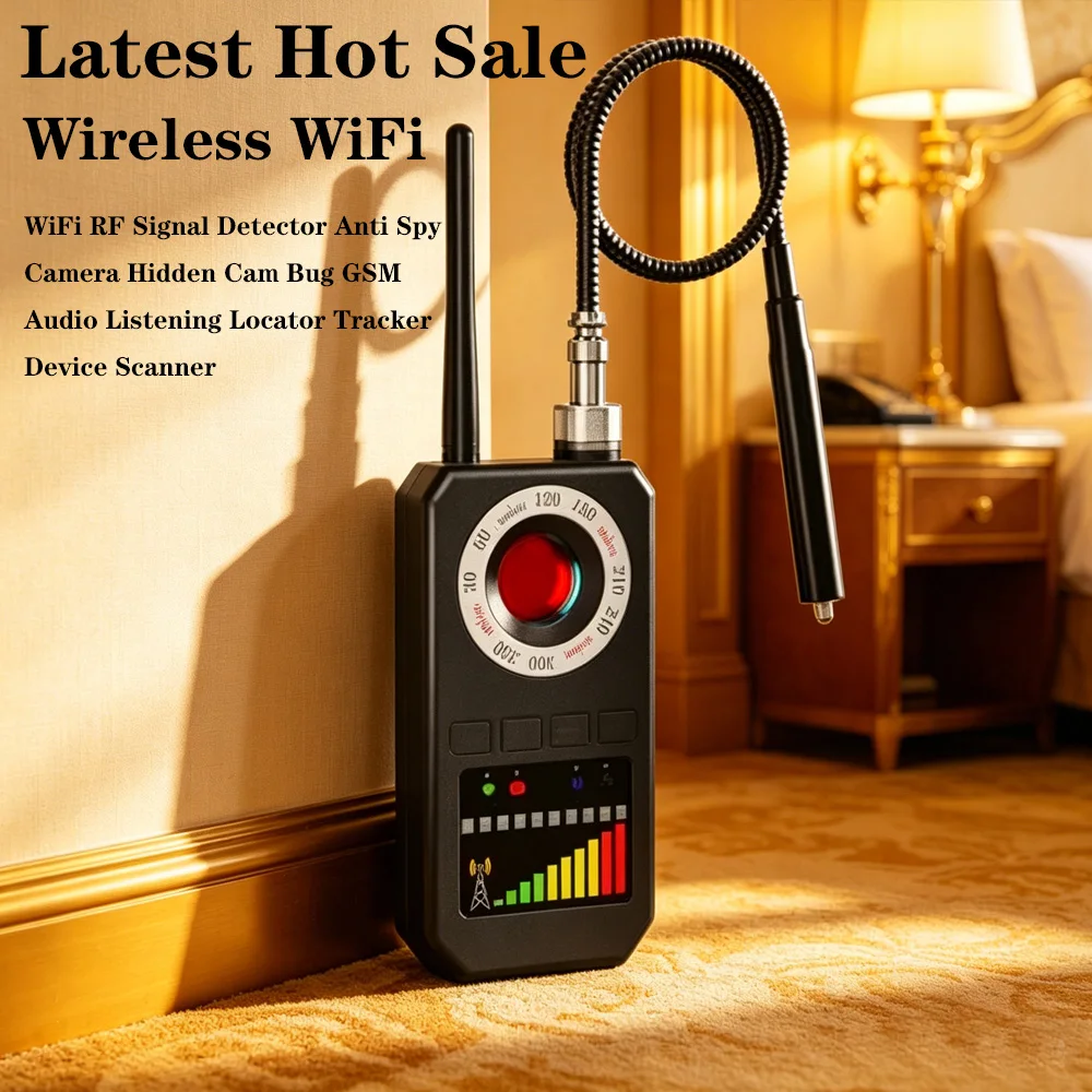bug and camera detector gps tracker Listenning devices Scanner Detector Antispy bug detection For Travel,Hotel,car spy detect