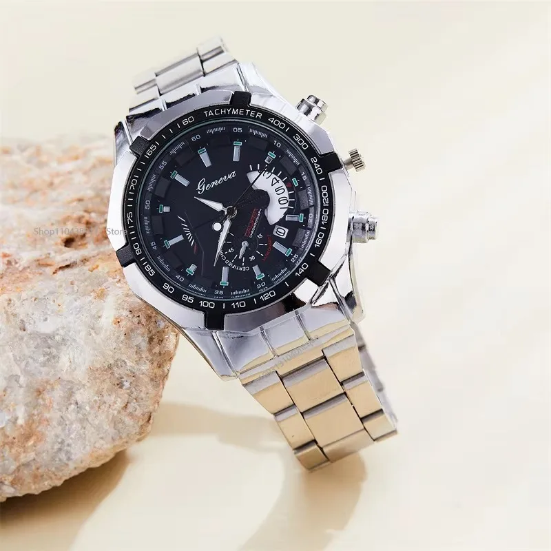 

2025 новые стильные модные брендовые мужские кварцевые часы с роскошным циферблатом, светящиеся спортивные автоматические часы с датой, деловые мужские наручные часы 시계