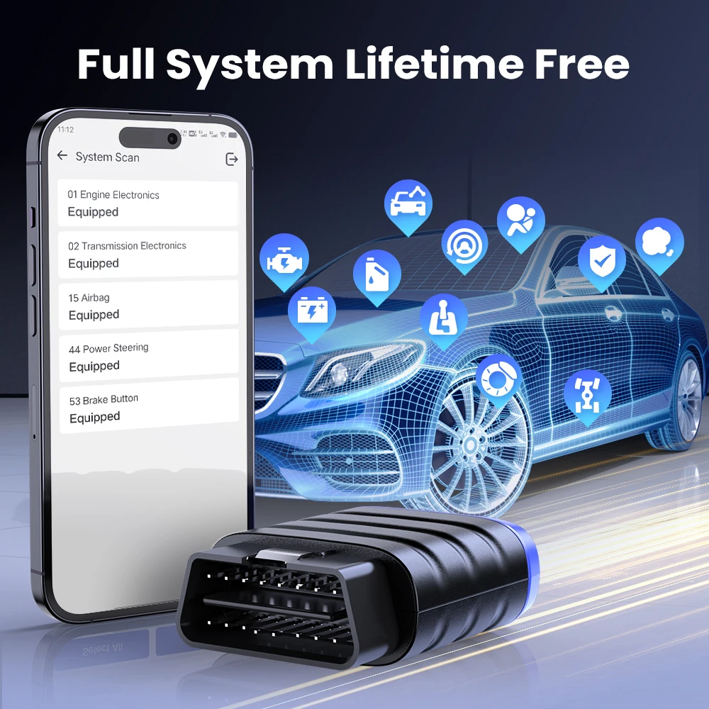 MUCAR BT200 Lite Skaner OBD2 Kompletny System Diagnostyczny Narzędzia Diagnostyczne Reset Oleju Dożywotnie Darmowe Aktualizacje Bezprzewodowy Czytnik Kodów Samochodowych Skaner Mucar