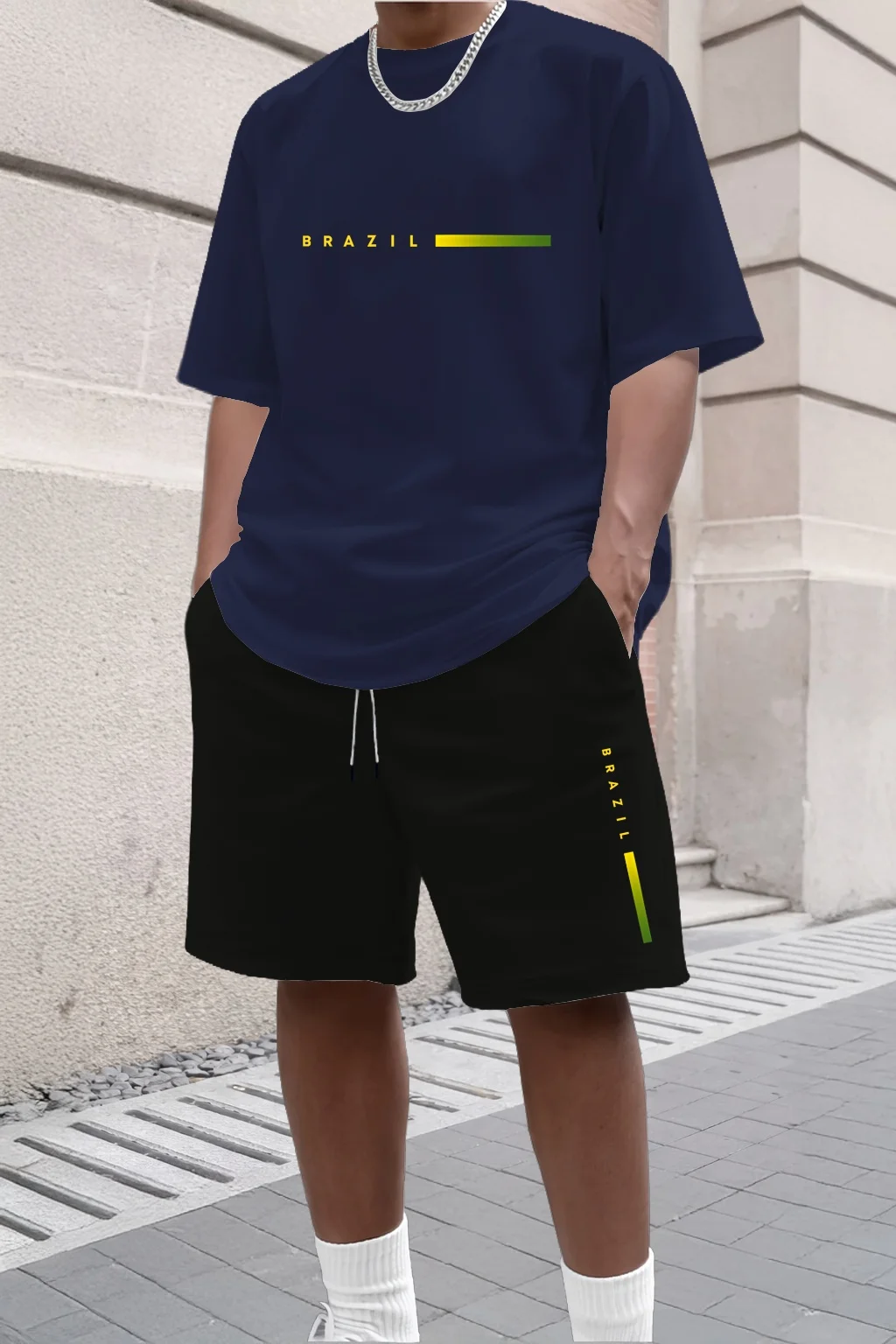 

Men's 3D Tracksuit 2 Piece ​O-neck Short Sleeve Shirt Shorts Set Men's Running Suit Plus Size Shirts Man Clothing Summer Shirt