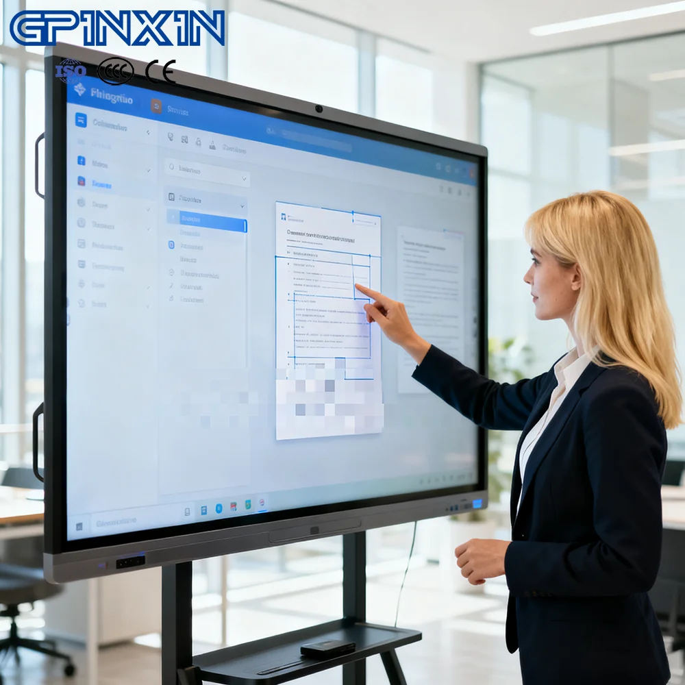 55 65 75 86 Inch Interactive Whiteboard Touch Screen For Classroom 85'' 4K Interactive Flat Panel For Teaching & School