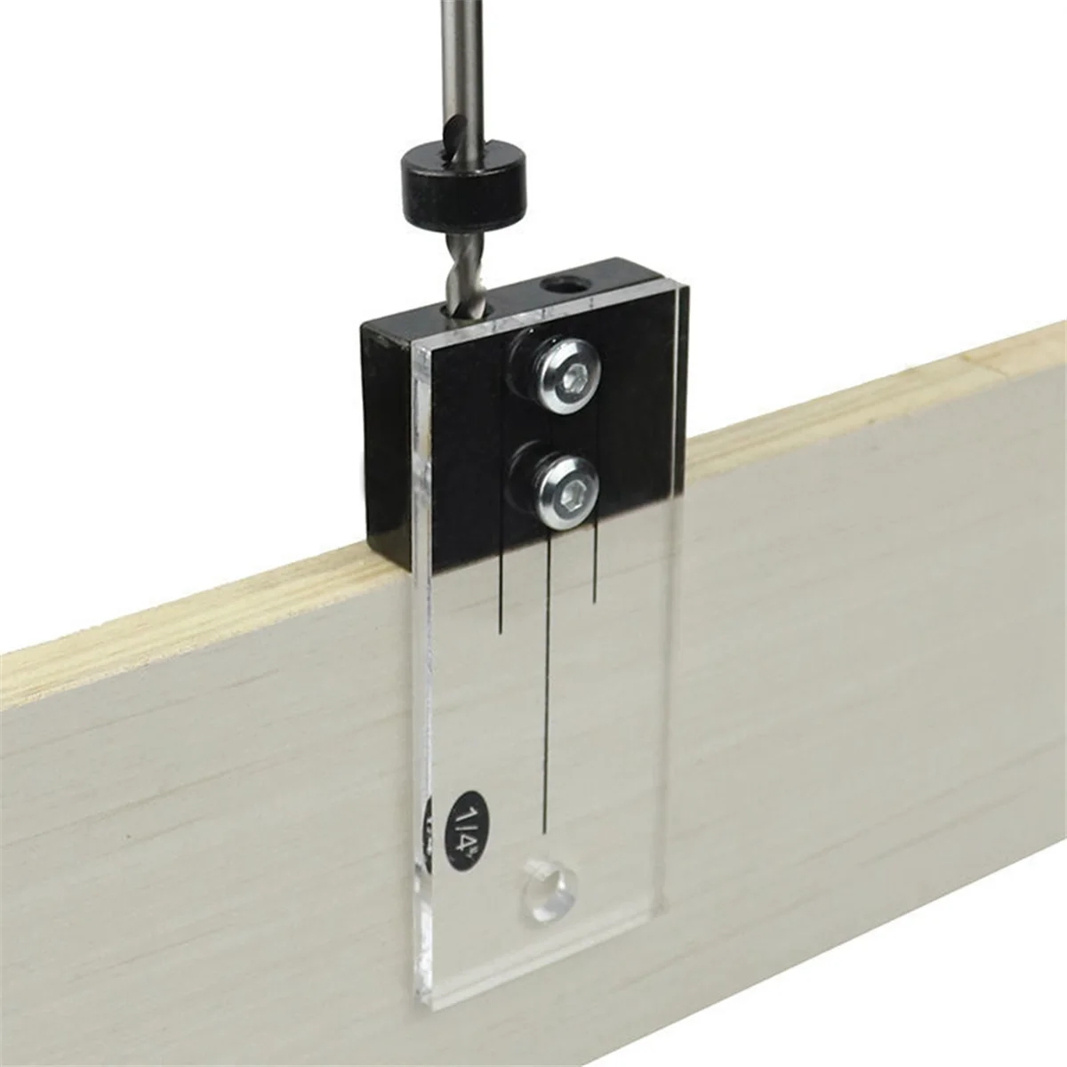 Localizador de agujeros rectos para carpintería, Kit de punzonado Vertical, herramientas de carpintería DIY, 1/4 pulgadas