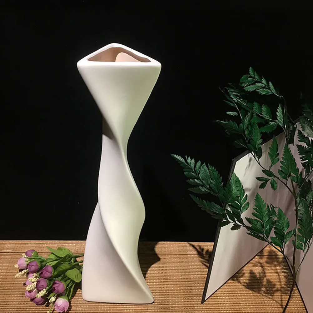 

1Pcs Ceramic Porcelain Vase Decorative Modern Simple Flower Ware for Home Decor Stylish Flower Arrangement Vase