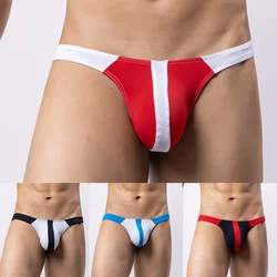 Mens Low Waist G-String Bikini Briefs Thin Elastic Thongs Underwear Soft Pouch Panties Hombre Smooth Sheer Underpants Jock Strap