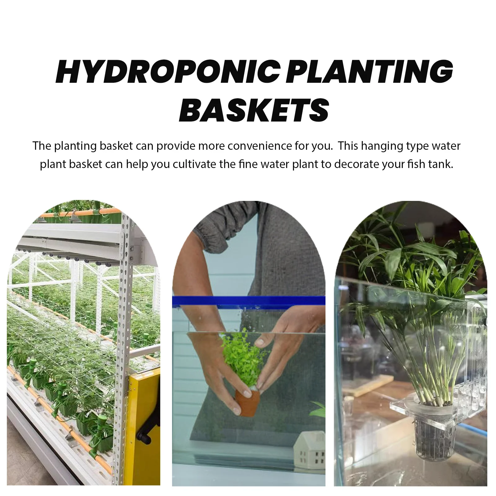 

2pcs Water Plant Hanging Cup Hydroponic Basket Corrosion Resistant Plastic Mesh Pot For Aquarium Garden Greenhouse Use