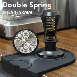 Coffee Tamper 51mm Double Spring Tamper 30lb Constant Pressure Tamper 54mm 51mm 53mm 58mm Espresso Accessories Barista Tools