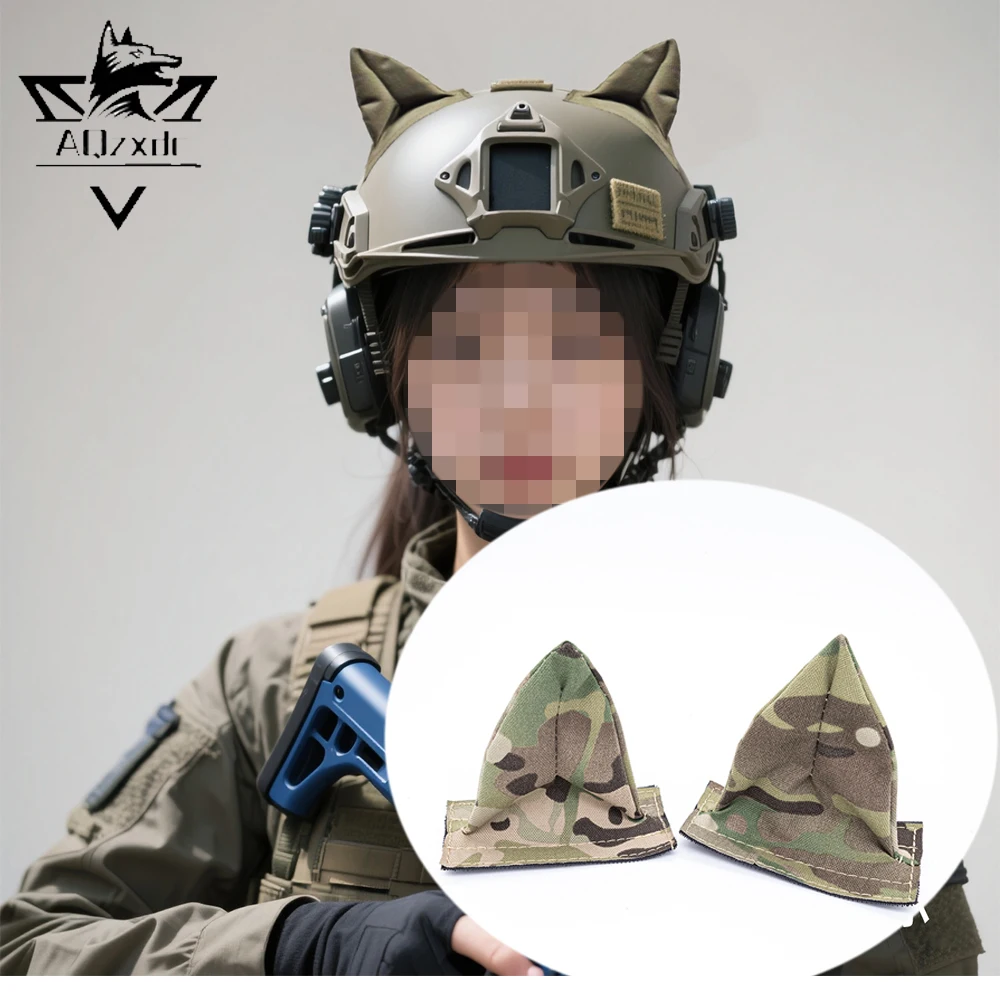 

Tactical Helmet Patch Airsoft Fast Helmet Cat Ear Decoration Wargame Cosplay Accessories Outdoor Hunting Shooting Equipment