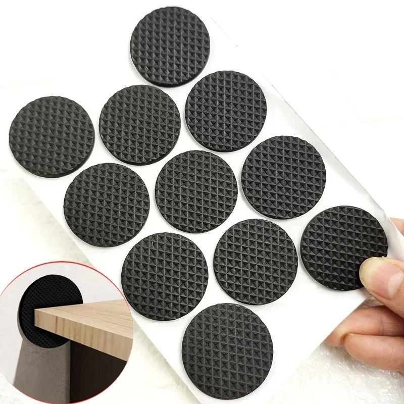 Circular Rubber Pads for Chair Legs Anti Slip Mat Bumper Damper Non-Slip Rectangular/Square Self Adhesive Table Feet Protector