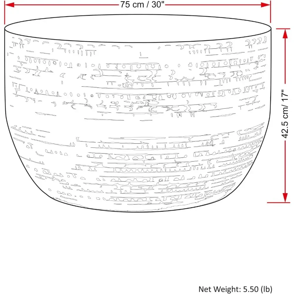 Mesa de centro de 30 pulgadas de ancho para sala de estar y dormitorio, totalmente ensamblada, mesa de centro de metal de cobre antiguo