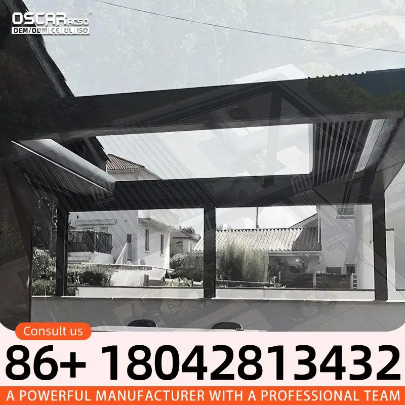 4x6M Traffic White + Anthracite Grey Aluminum Louvered Pergola for Garden Patio Backyard pergola