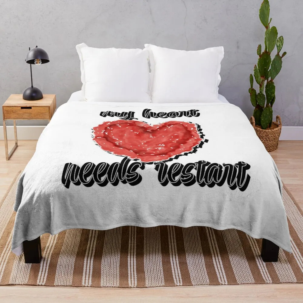 my heart needs restart Throw Blanket Luxury Throw Soft christmas decoration Blankets