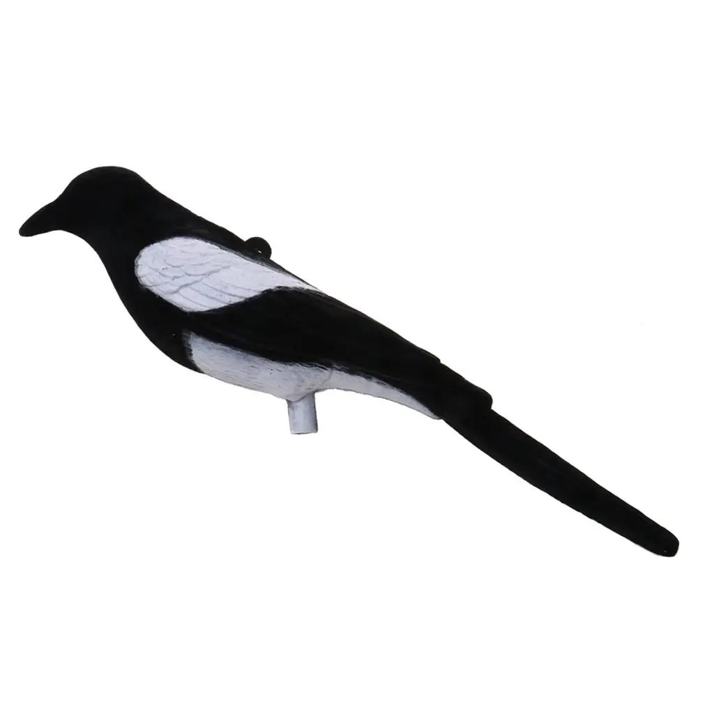 2 Pieces Full Body Flocked Calling Magpie Decoy /Hunting Decoying , can Fool Even the Smartest Bird