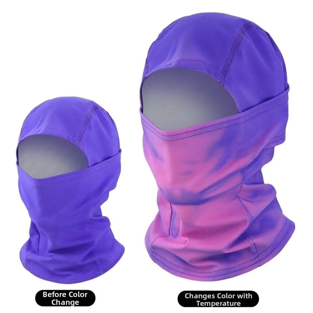 Heat Reactive Winter Balaclava Mask Full Cover Breathable Color Changing Headwear Windproof Dustproof Screen