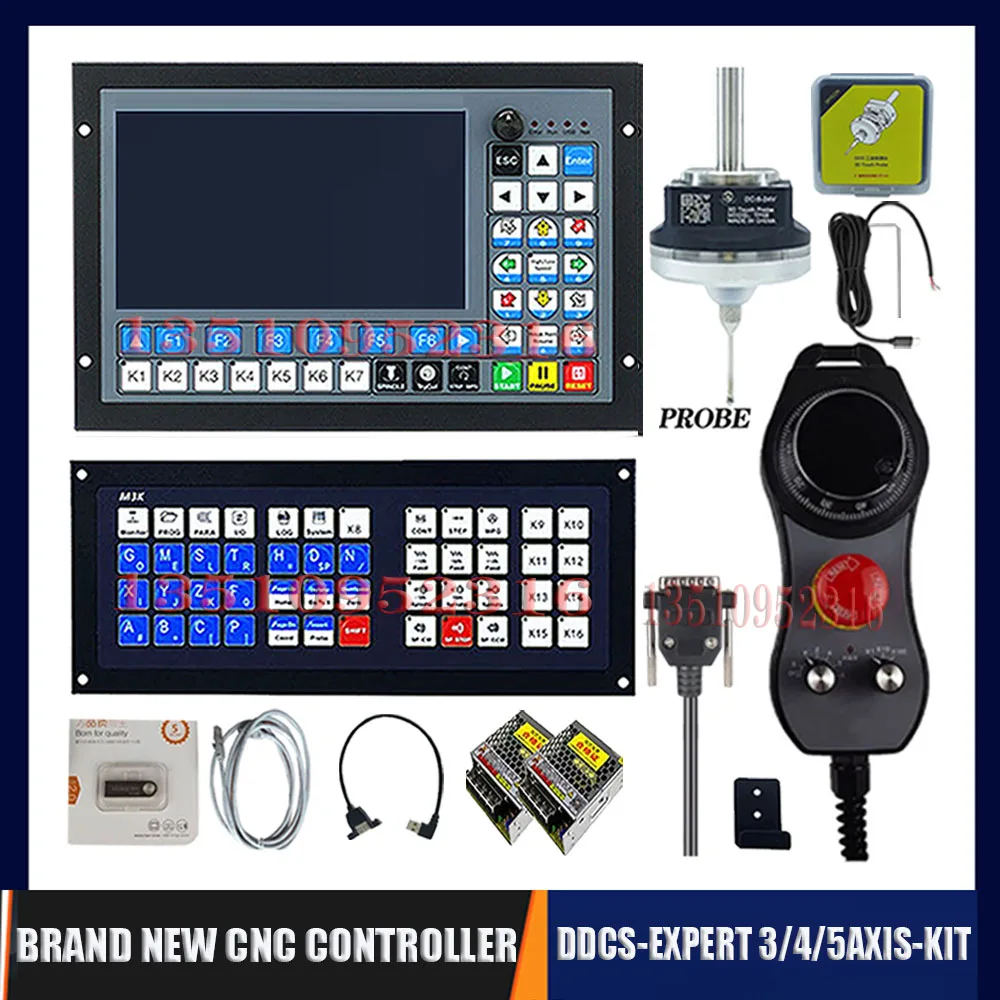 Upgrade The New Cnc Offline Controller Kit Ddcs-expert 3/4/5 Axis 1mhzg Code+latest Extended Keyboard +3d Edge Finder +mpg+75w24