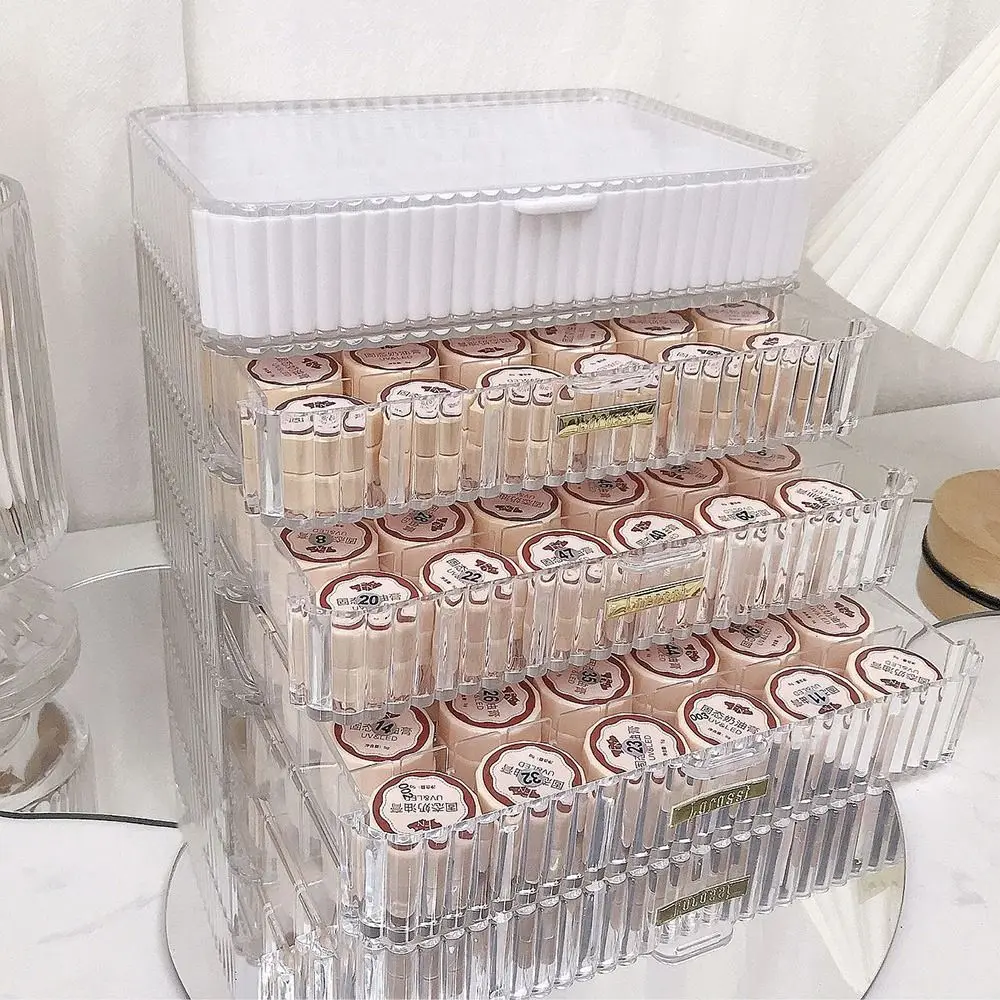

24 Grids Nail Art Jewelry Storage Box Drawer Type Transparent DIY Craft Display Stand with Removable Grid INS