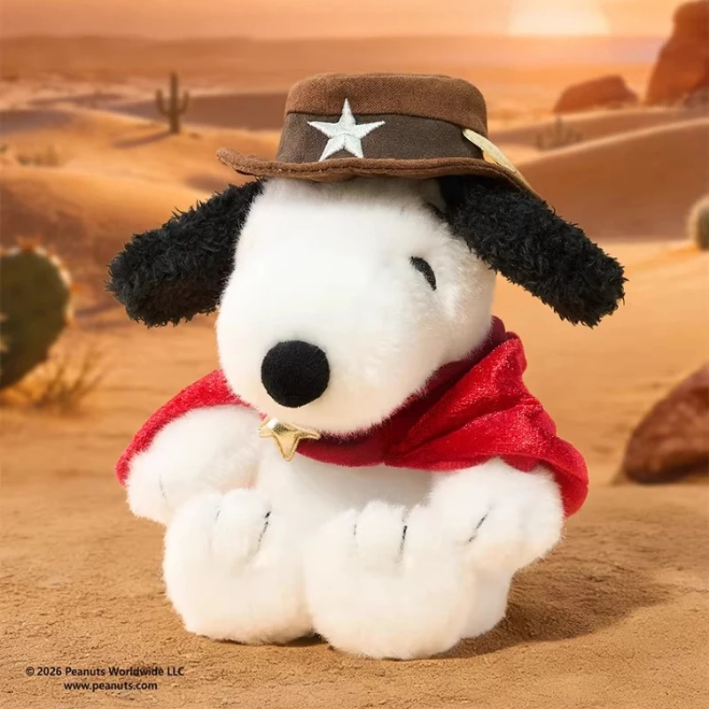 

2026 New Kawaii Snoopy Western Cowboy Series Plush Doll Cartoon Living Room Sofa Ornament Children's Birthday Gift