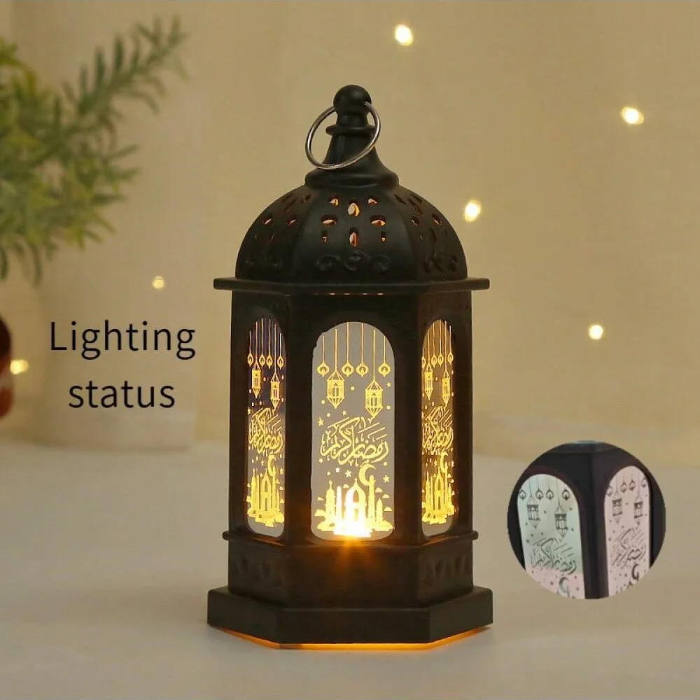 Picture 7: Muslim Ramadan Lantern Decor Ornament EID Mubarak LED Festival Night Light Eid-ul-fitr home decorations party decor supplies