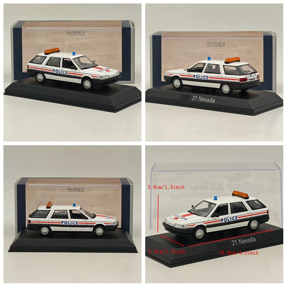 1:43 Norev 21/R21 Nevada Pompiers Firefighters - VTULE/Police Nationale/Sw Station Wagon Douanes/SAMU 10/Gendarmerie Diecast Car