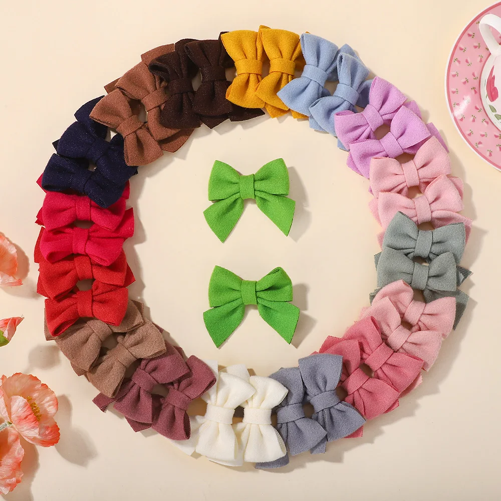 40 Stück Cheer Bow Haarklammern für Mädchen, zufällige Farbe, Schleife, Knoten, Haarspangen, Kinder, schöne Boutique-Kopfbedeckung, Haarspangen für Haare, Pony
