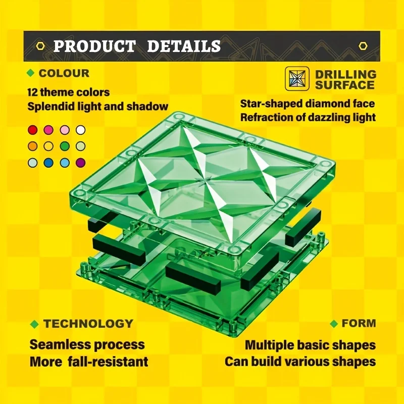 40 pièces aimants jouets pour enfants grande taille Plus blocs magnétiques pour enfants concepteur constructeur ensemble jouets pour garçons blocs de construction