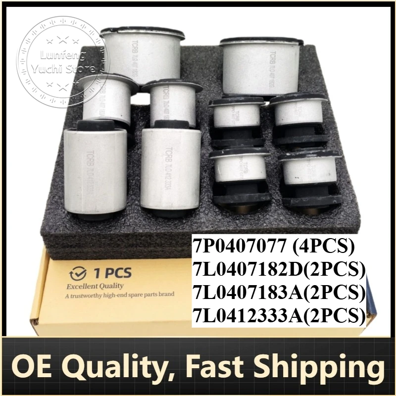 

P/N: 7P0407077, 7L0407182D, 7L0407183A, 7L0412333A - 10PCS Suspension Bushing Kit for Porsche 92A, VW Touareg 2011-2018