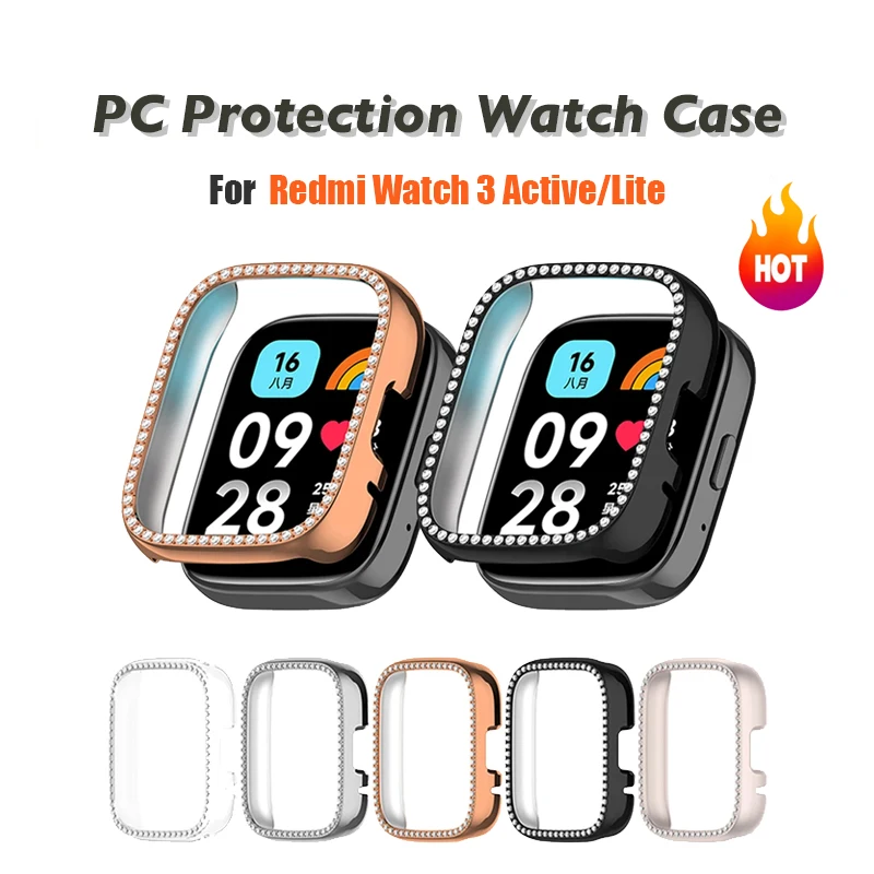 

PC Diamonds Protection Case For Redmi Watch 3 Active Case Replacement Case For Redmi Watch 3 Lite Cases Cover