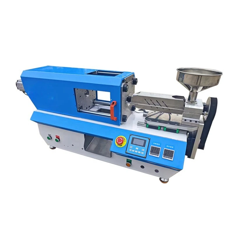 Micro desktop horizontal heating screw extrusion injection molding machine, electric laboratory sampling plastic parts