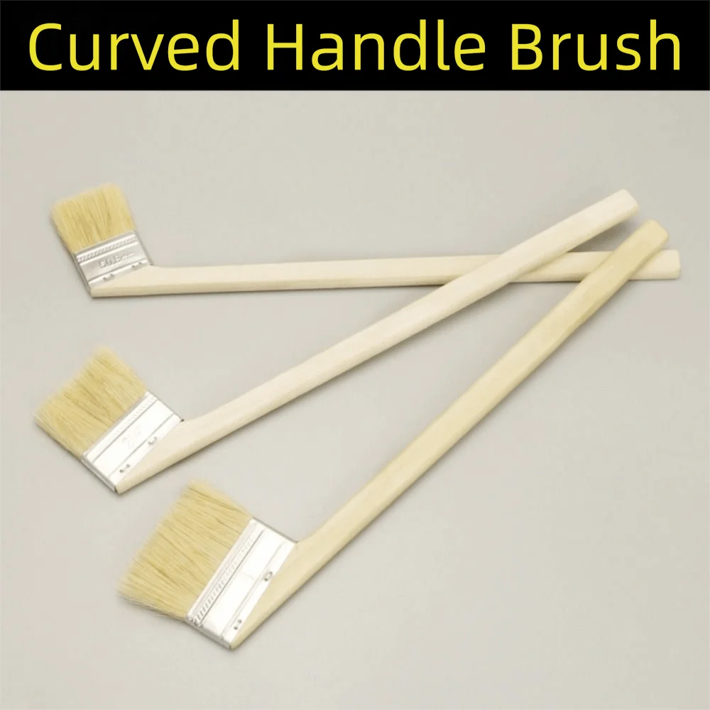 1/3Pcs Portable Long Handle Paint Brush Elbow Multi-Purpose Paintbrush Wall Painting Cleaning Tool for Detail Paint Clean
