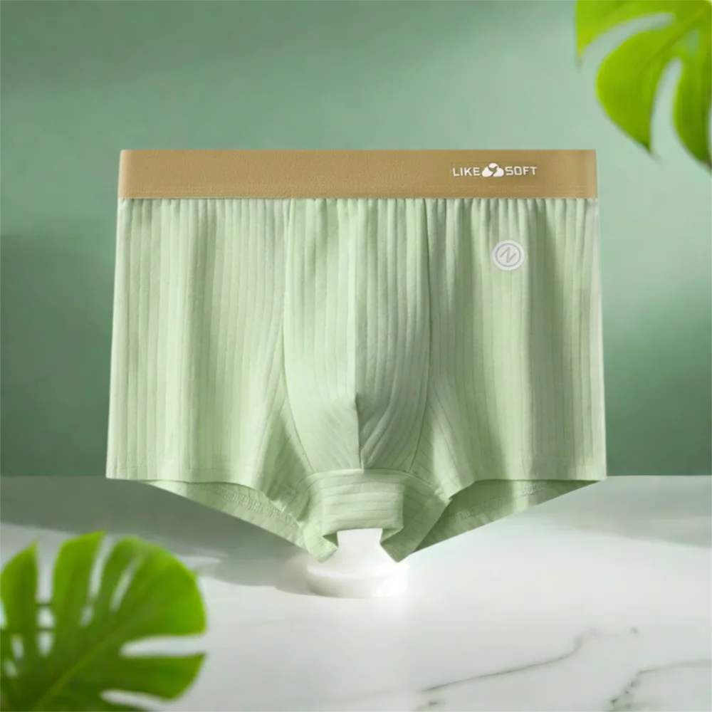 5Pcs Fashion Traceless Men's Flat Panties Ice Silk Underpants Shorts Boxers Mid Waist Lingerie Underwear for Man Travel