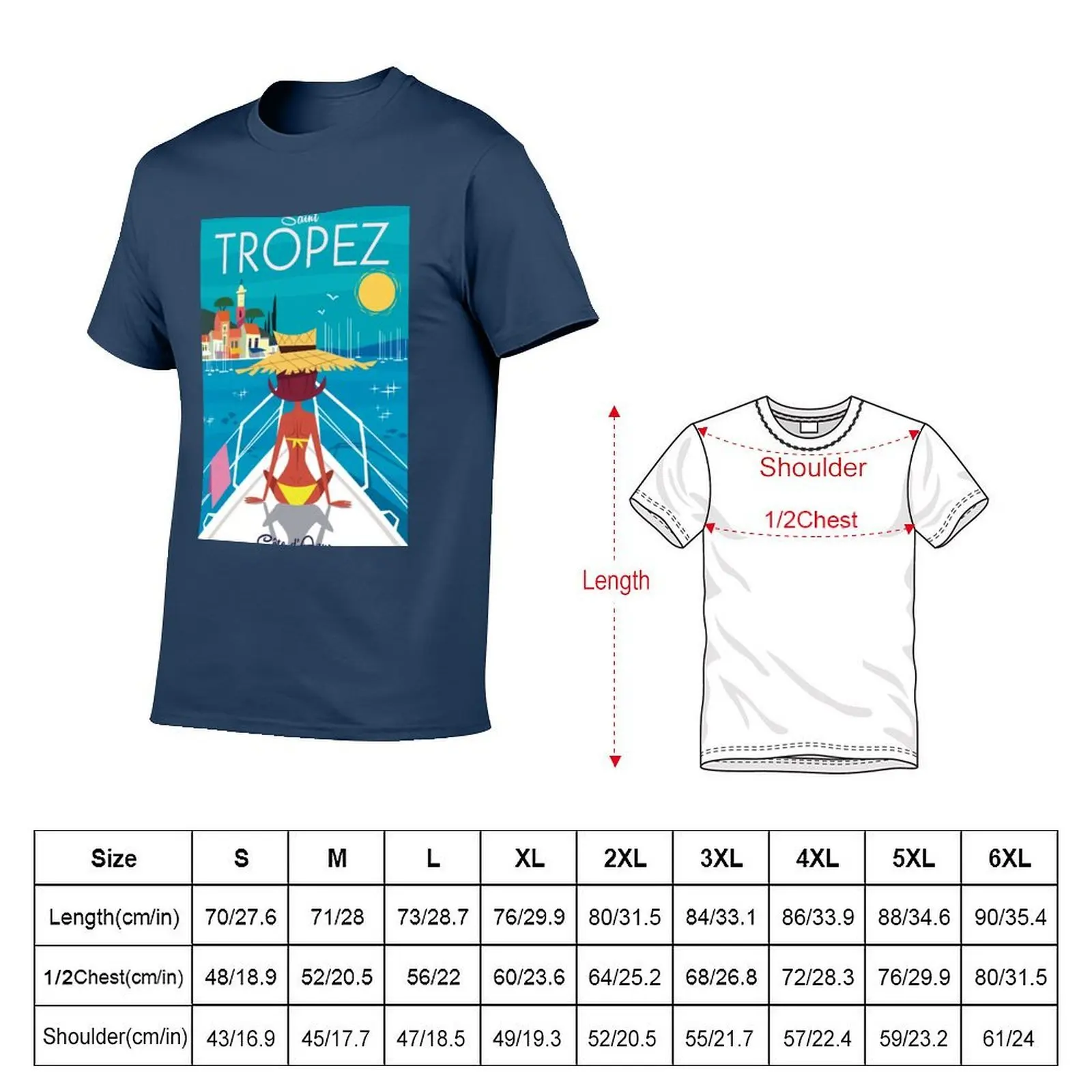 St Tropez poster T-Shirt anime tshirt t shirt personalised T-Shirt