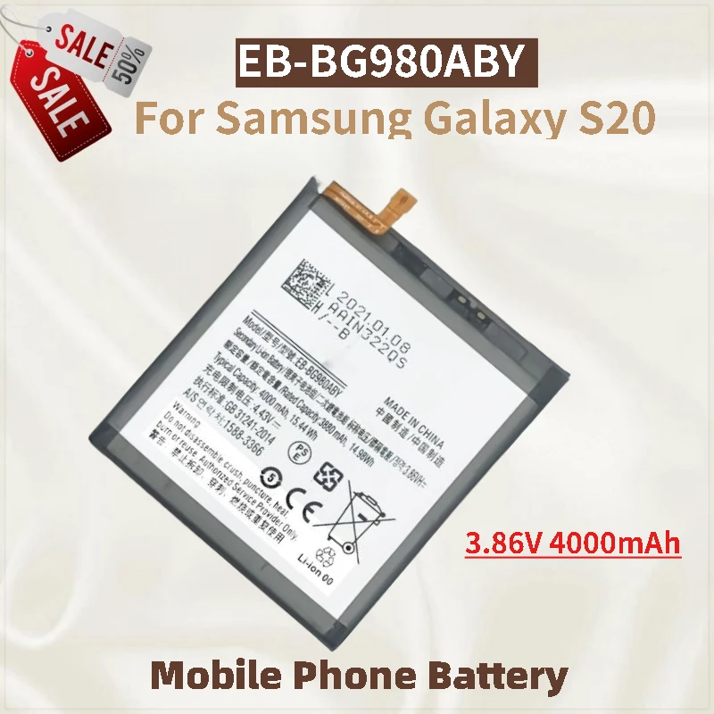 

Phone Battery EB-BG980ABY 3.86V 4000mAh For Samsung Galaxy S20 Brand New High Quality Replacement Battery