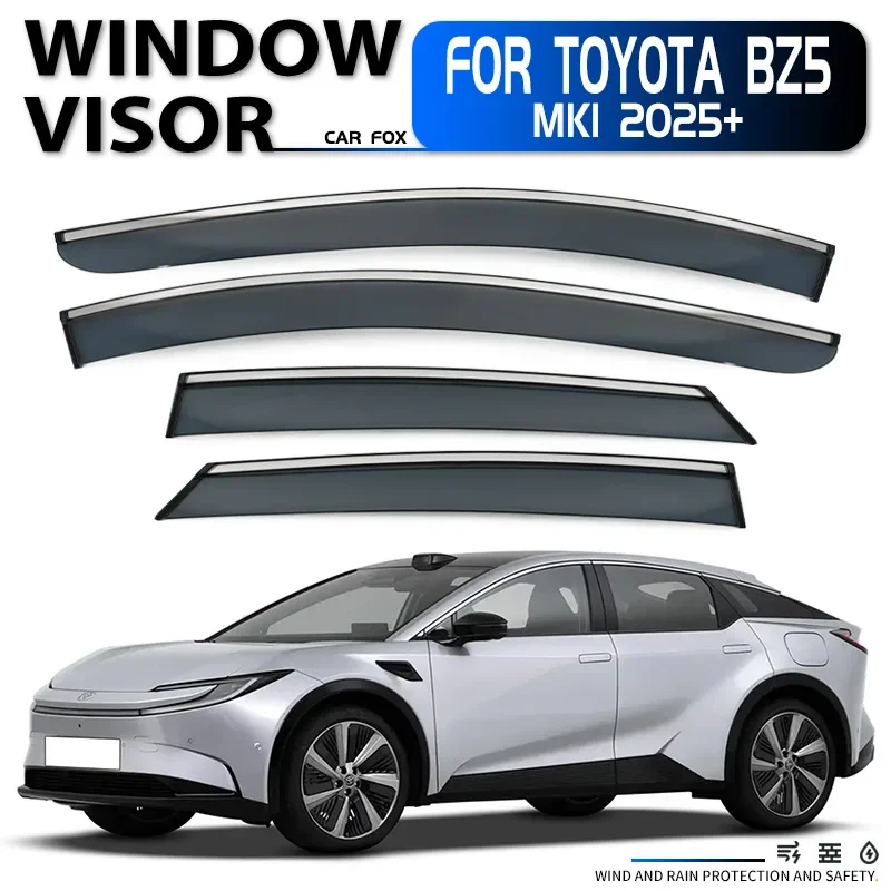 

For Toyota Bz5 MK1 2025+ Window Visor Wind Deflectors Visors Rain Guard Shades Visor Door Visor Body Kit