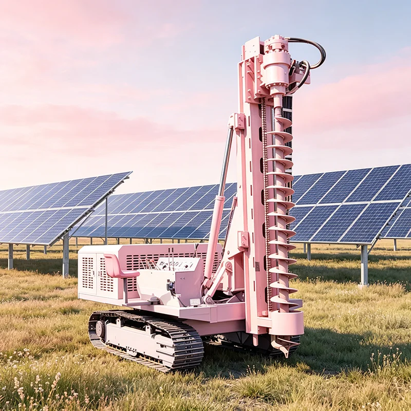 Photovoltaic Solar Pile Driver Hydraulic Crawler Type Ground Screw Drilling Rig for Farms