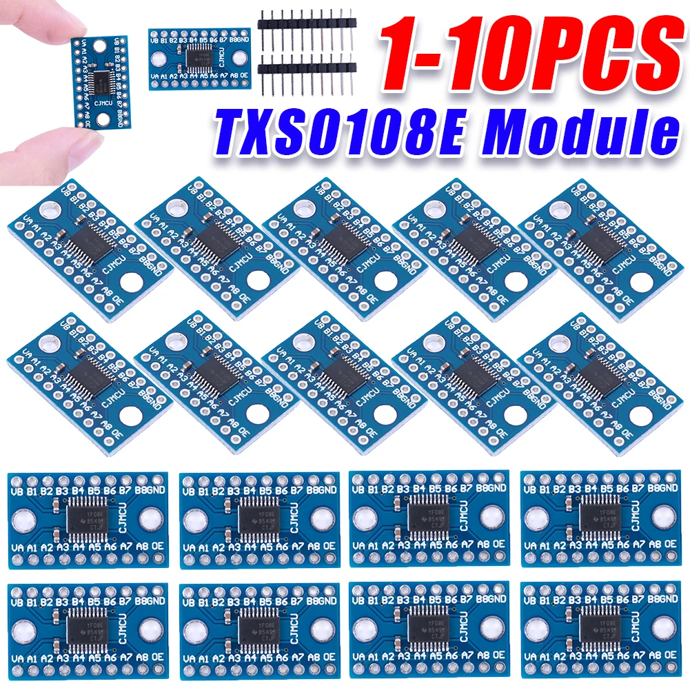 TXS0108E Logic Level Shifter Bi-Directional Module 3.3V 5V 8 Channel Voltage Level Translation Module High Speed for Arduino