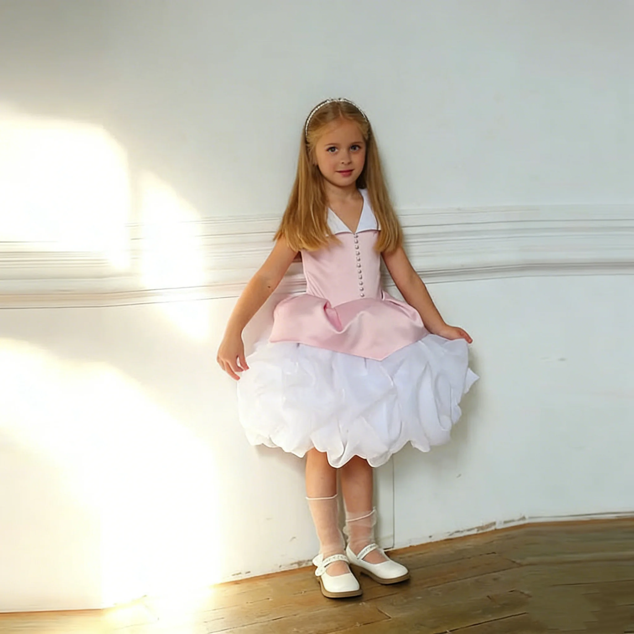 

Платье для девочек с цветочным узором, пышное, без рукавов, из атласа, для свадеб, вечеринок, Рождества, церемоний, на заказ