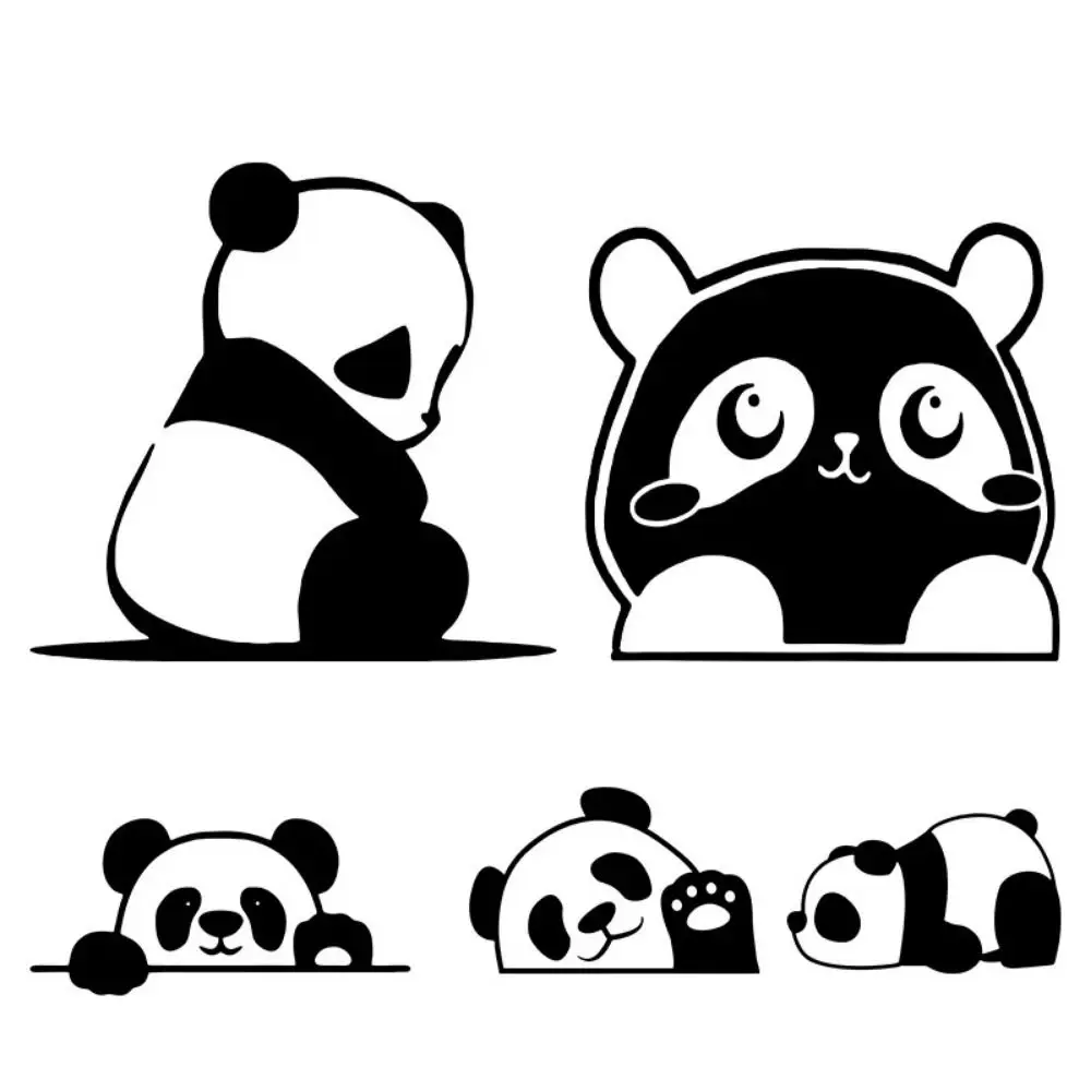 Waterproof Peeking Panda Car Stickers Vinyl Universal Car 3D Panda Stickers Cute Occlusion Scratch Simulation Panda Cars Decal