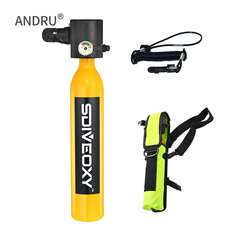 0.5L Mini Scuba Tank Dive  Diving Equipment Underwater Breath Device  Cylinder Oxygen  5-10 Minutes 