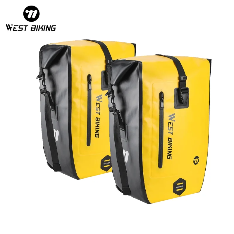 

WEST BIKING Водонепроницаемая велосипедная сумка 25л Дорожная велосипедная сумка Корзина для велосипеда Задняя багажник Сумки для хвостового сиденья Велосипедные сумки Кофры 2 шт.