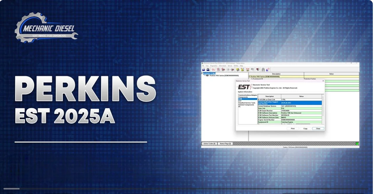 AutoDVD2 Electronic Service Tool (EST)  2025A+2026A for Perkins+keygen+10 Digital Factory Password