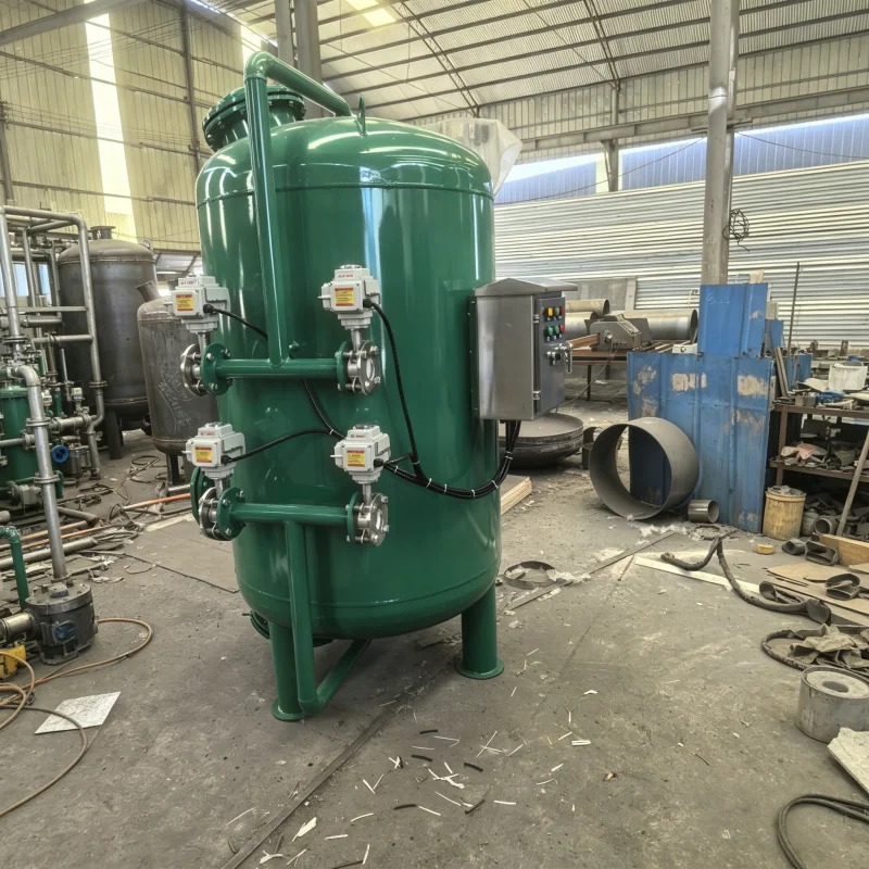 Fully Automatic Multimedia Sand Filter System  Pump Stainless Steel Filter Tank  Wastewater Processing 500L/Hour