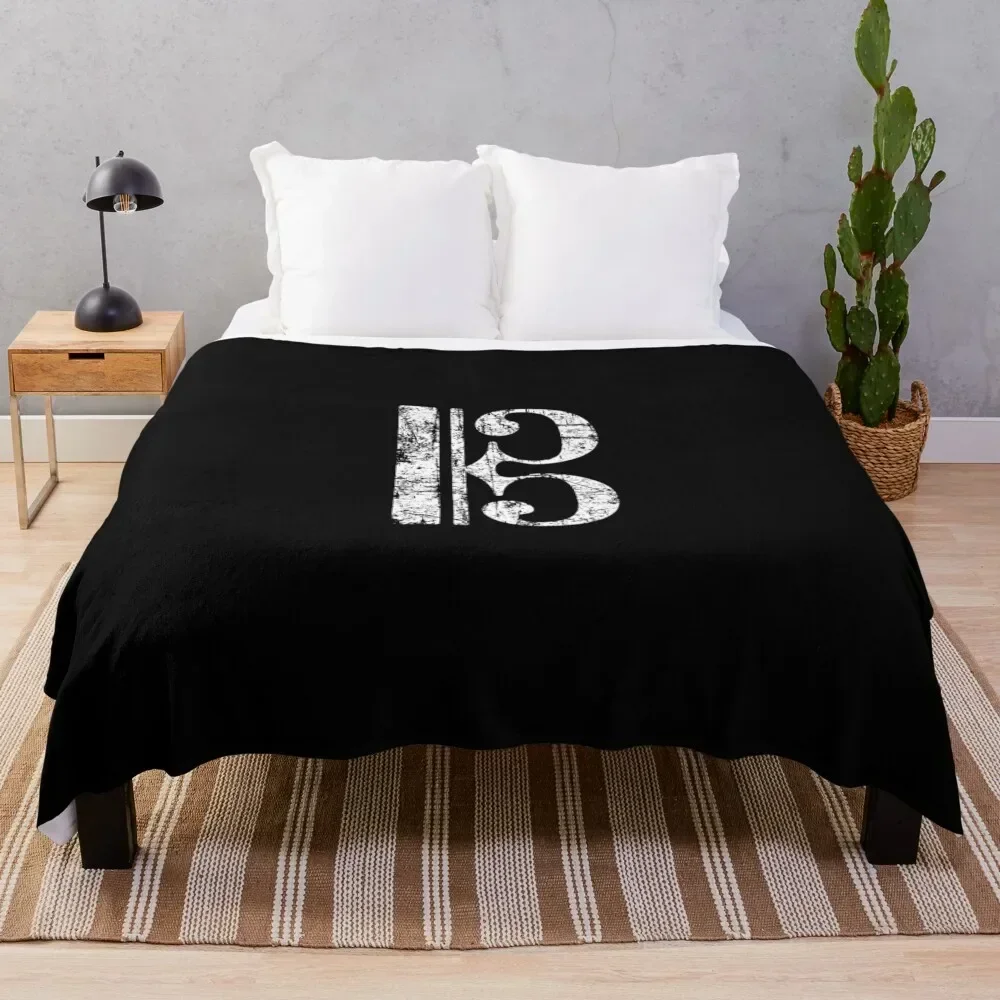 

C-Clef (Vintage White) Musicians Viola Cello Throw Blanket Compact Warm Blanket for Car Road Trip