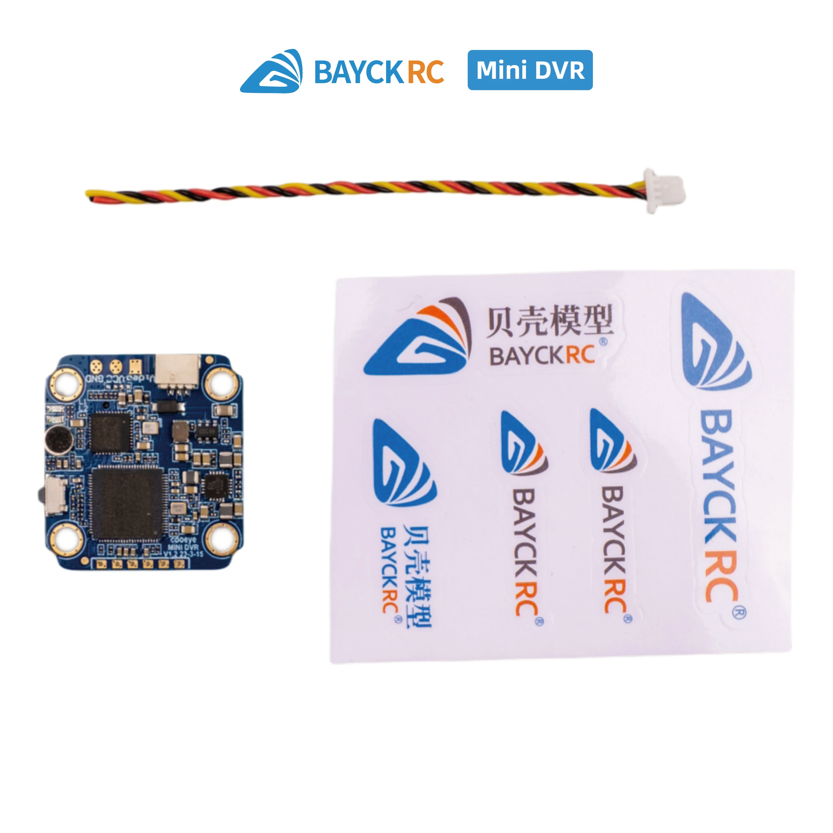 COOAI COOEYE BAYCK MINI DVR 5V-30V Suporte 512G MAX Micro SD PAL/NTSC/AHD720P (25/30/60fps) Módulo de câmera de vídeo para drone FPV RC